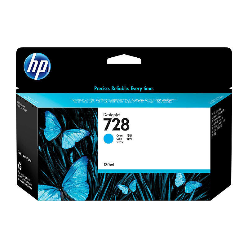 HP #728 130ml Cyan Ink F9J67A