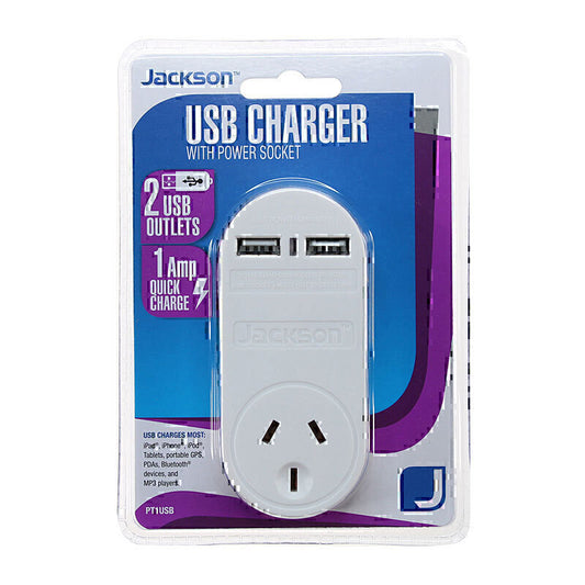 Jackson 1 Way 2 USB Charger