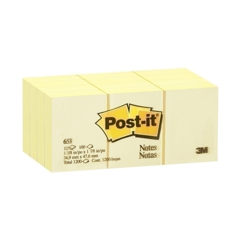 Post-It Note 653 Yw 35X48 Pk12