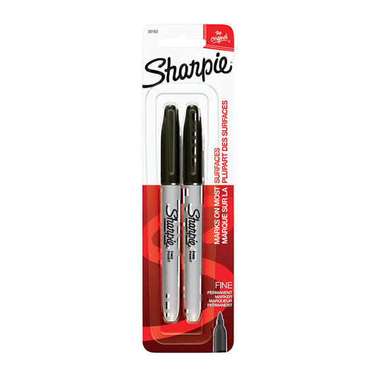 Sharpie PrmMark FP Blk Pk2 Bx6