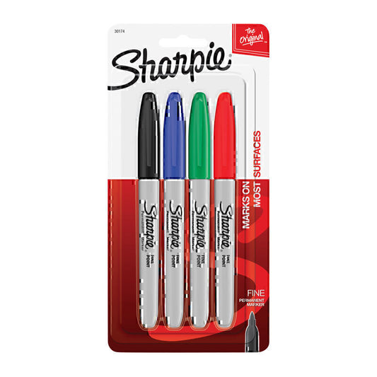 Sharpie PrmMark FP Ast Pk4 Bx6